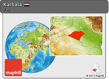 Physical Location Map of Karbala