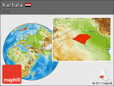 Physical Location Map of Karbala