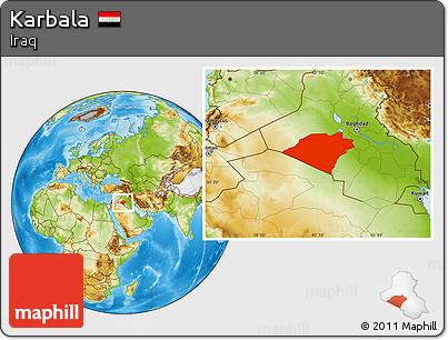 Physical Location Map of Karbala