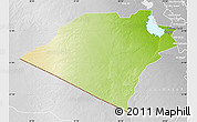 Physical Map of Karbala, lighten, desaturated