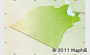 Physical Map of Karbala, lighten