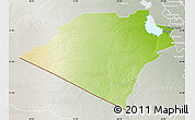 Physical Map of Karbala, lighten, semi-desaturated