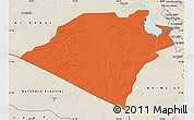 Political Map of Karbala, shaded relief outside