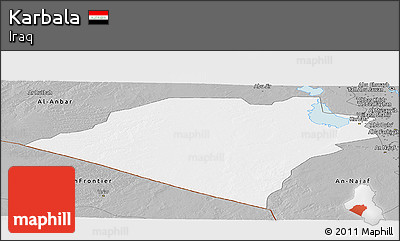 Gray Panoramic Map of Karbala