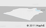 Gray Panoramic Map of Karbala, single color outside