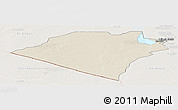 Shaded Relief Panoramic Map of Karbala, lighten