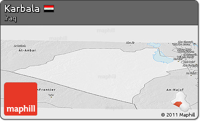 Silver Style Panoramic Map of Karbala