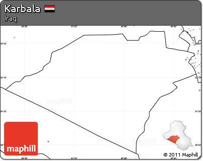 Blank Simple Map of Karbala, no labels