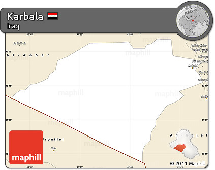 Classic Style Simple Map of Karbala