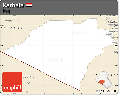 Classic Style Simple Map of Karbala