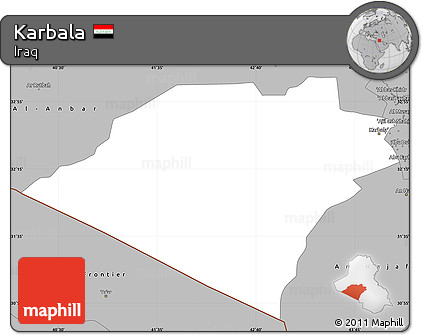 Gray Simple Map of Karbala
