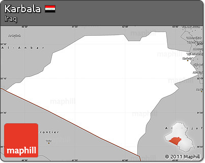 Gray Simple Map of Karbala