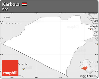 Silver Style Simple Map of Karbala
