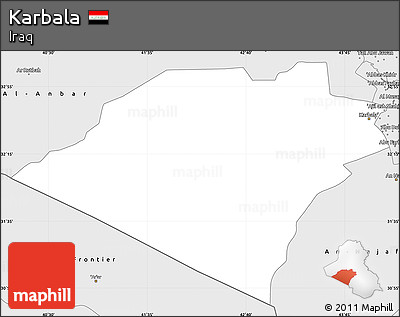 Silver Style Simple Map of Karbala