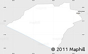 Silver Style Simple Map of Karbala, single color outside