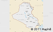 Classic Style Map of Iraq, single color outside