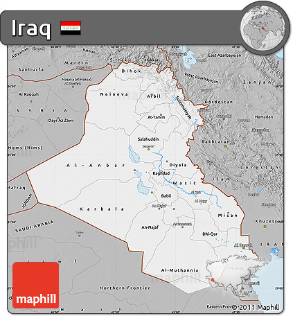 Gray Map of Iraq