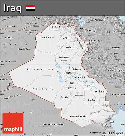 Gray Map of Iraq