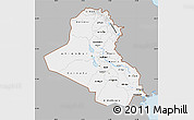 Gray Map of Iraq, single color outside