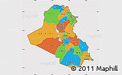 Political Map of Iraq, cropped outside