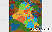 Political Map of Iraq, darken