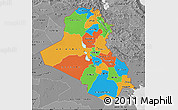 Political Map of Iraq, desaturated