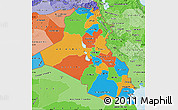 Political Map of Iraq, political shades outside