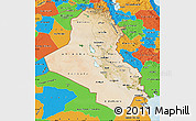 Satellite Map of Iraq, political outside