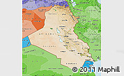 Satellite Map of Iraq, political shades outside