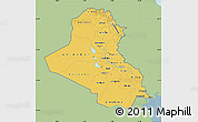 Savanna Style Map of Iraq, single color outside