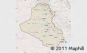 Shaded Relief Map of Iraq, lighten