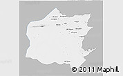 Gray 3D Map of Neineva, single color outside
