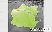 Physical 3D Map of Neineva, darken, desaturated