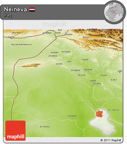 Physical 3D Map of Neineva