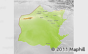 Physical 3D Map of Neineva, lighten, desaturated