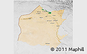 Satellite 3D Map of Neineva, lighten, desaturated