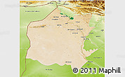Satellite 3D Map of Neineva, physical outside