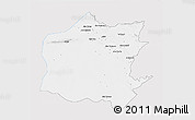 Silver Style 3D Map of Neineva, single color outside