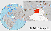 Gray Location Map of Neineva, highlighted country