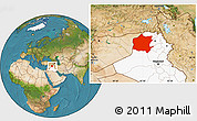 Satellite Location Map of Neineva, highlighted country