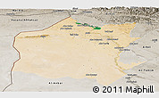 Satellite Panoramic Map of Neineva, semi-desaturated