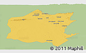 Savanna Style Panoramic Map of Neineva, single color outside