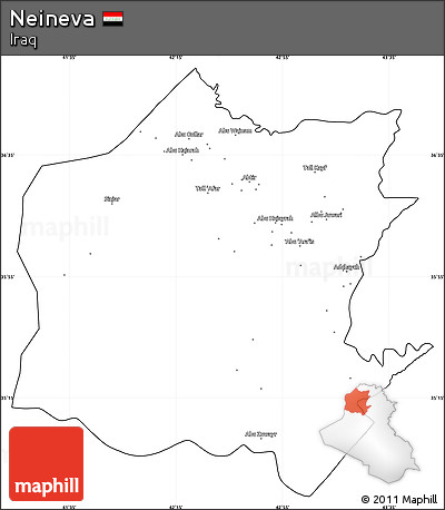 Blank Simple Map of Neineva, cropped outside