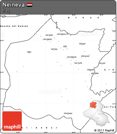 Blank Simple Map of Neineva
