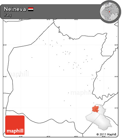 Blank Simple Map of Neineva, no labels