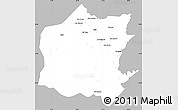 Gray Simple Map of Neineva, single color outside