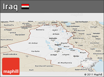 Classic Style Panoramic Map of Iraq
