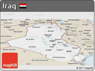 Classic Style Panoramic Map of Iraq