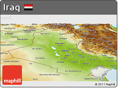 Physical Panoramic Map of Iraq