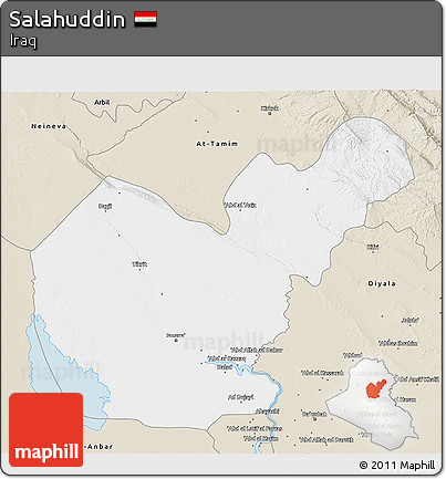 Classic Style 3D Map of Salahuddin